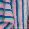 Artificial fur fabric clothing, toys, pom-poms, decorative vests, fashion jacquard, hard stripes, artificial fur fabric Specification image